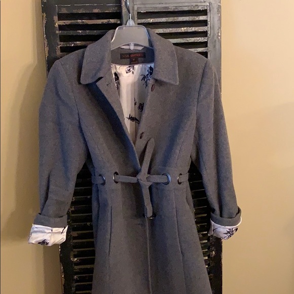 Via Spiga grey wool, lined, belted coat. - Picture 3 of 4